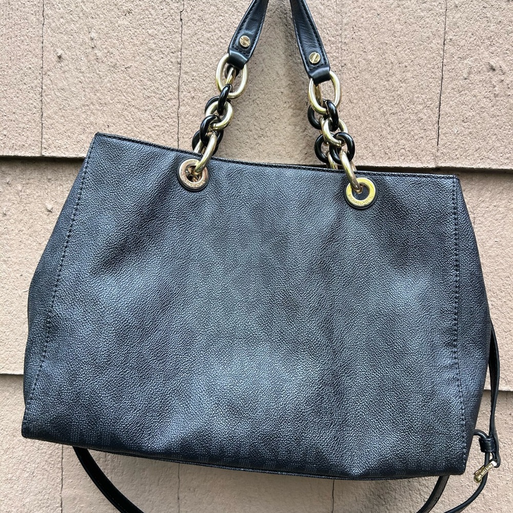 Michael Kors Black Leather Shoulder Bag